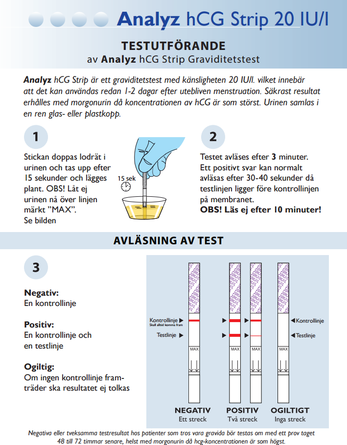 Hcg Graviditetstest 25 Tester Legebutikken